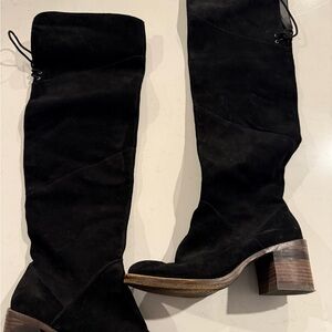 Lucky Brand Black Over the Knee Boots